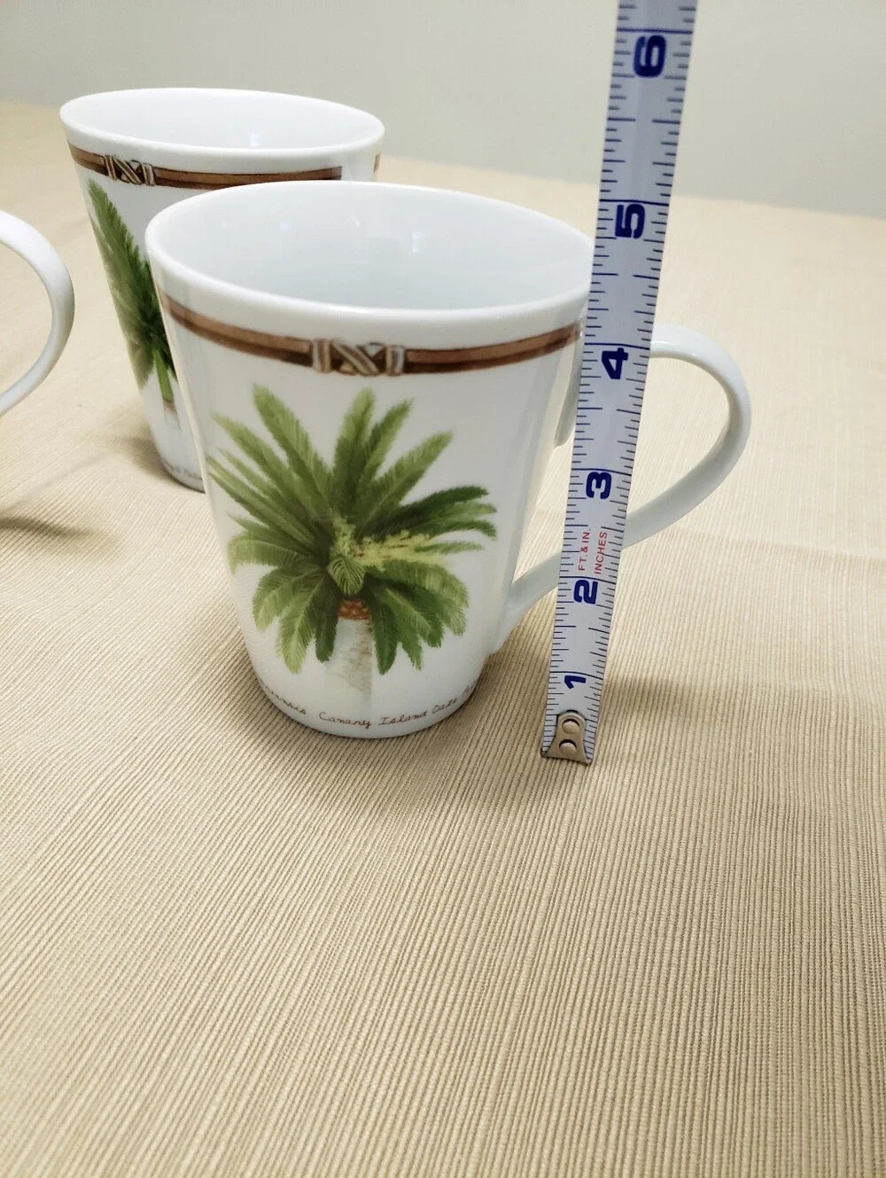 3 Tropical Coffee Mugs-Palm Island